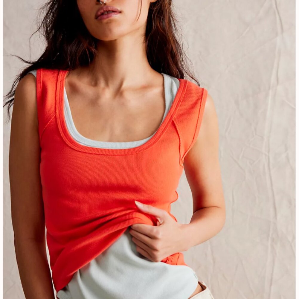 We The Free Hummingbird Tank in Radiant Watermelon